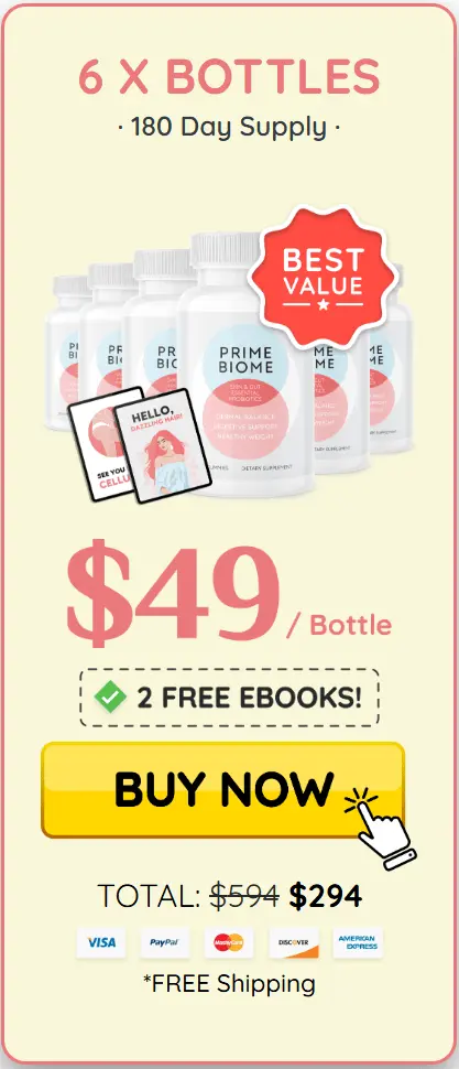 PrimeBiome Buy 6 Bottle